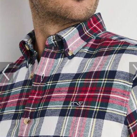 Vineyard Vines Men Flannel Shirt - Picture 1 of 8